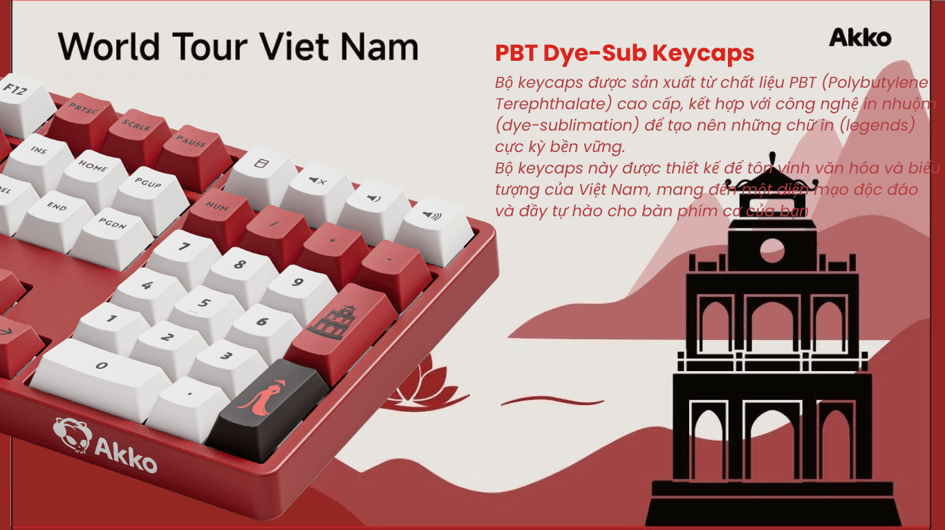 Bàn phím AKKO 5108B Plus Red World Tour Viet Nam 2