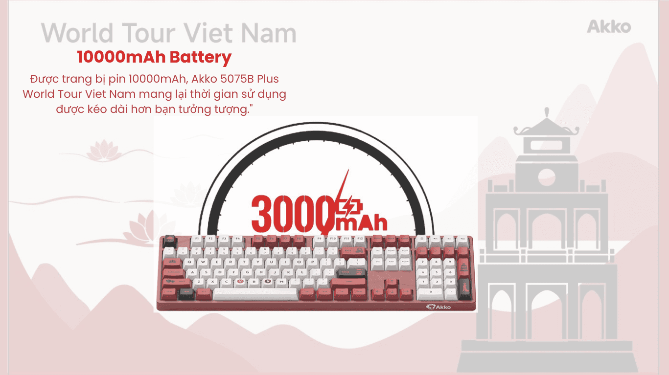Bàn phím AKKO 5108B Plus Red World Tour Viet Nam 3
