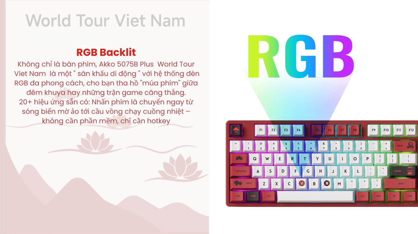 Bàn phím AKKO 5108B Plus Red World Tour Viet Nam 5