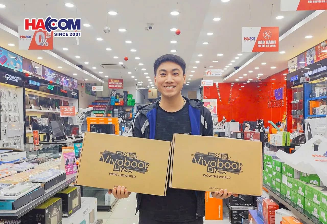 hướng dẫn mua laptop asus vivobook tại HACOM