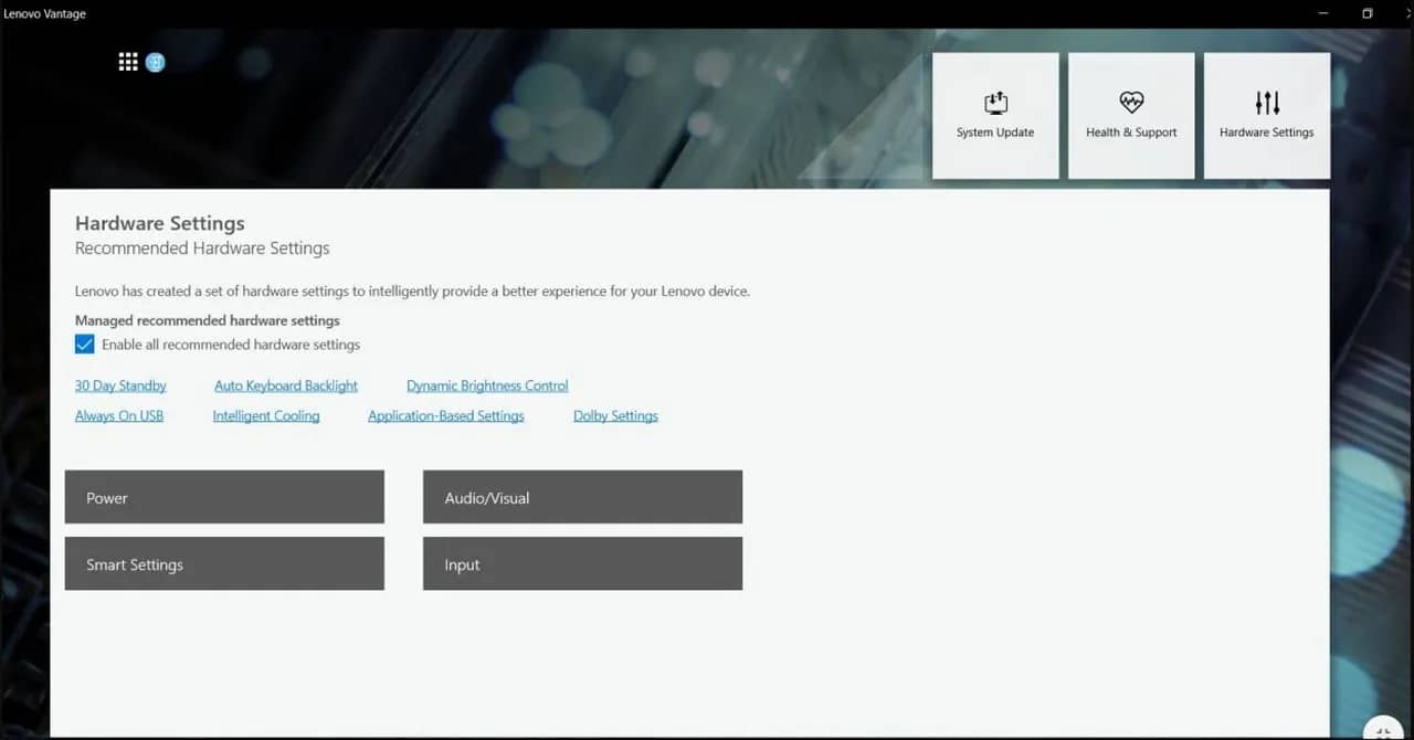 Lenovo Vantage điều chỉnh tốc độ quạt làm mát