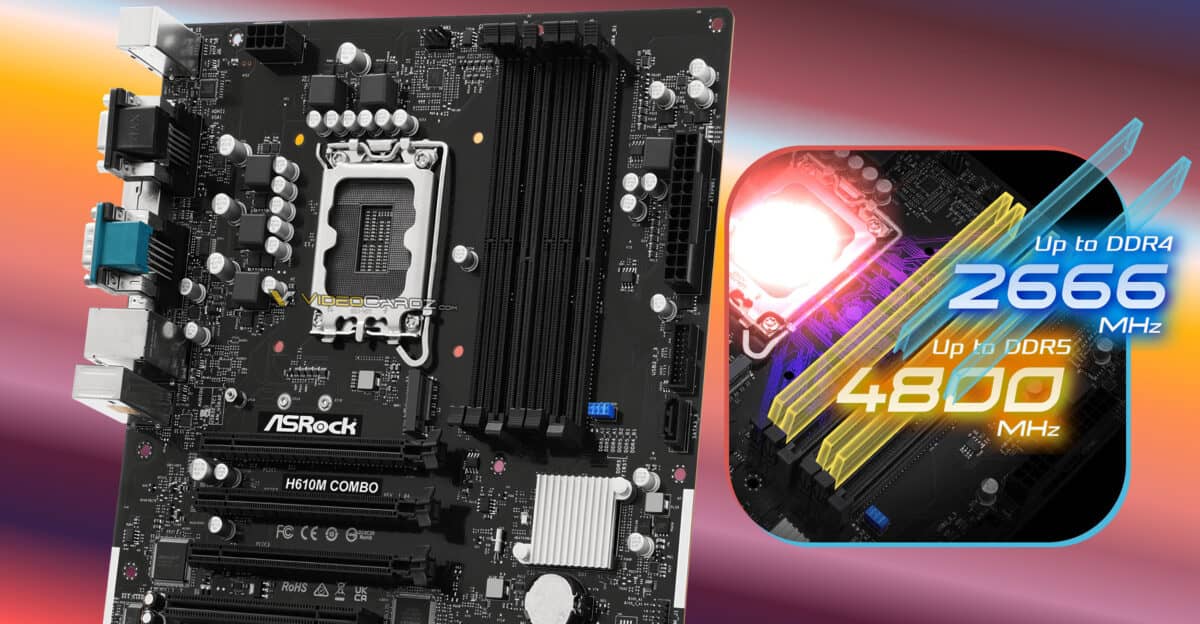 asrock extra ddr4 ddr5 h610m