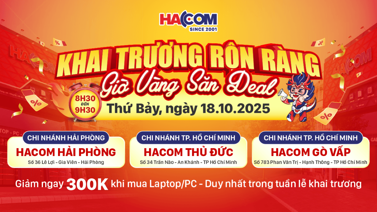 HACOM khai trương 3 chi nhánh mới