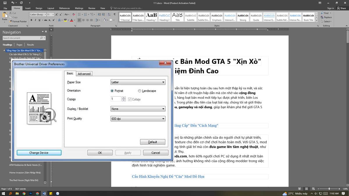 Driver Brother Universal là phần mềm quản lý của máy in Brother