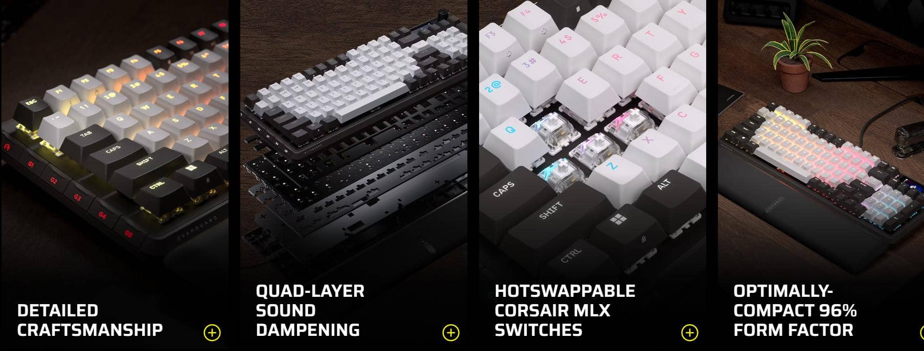 Bàn phím Corsair VANGUARD 96 MLX Fusion 2