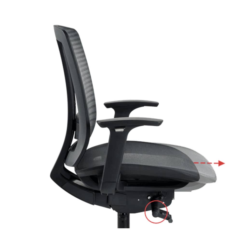 độ sâu mâm ghế giúp giảm áp lực cho phần đùi