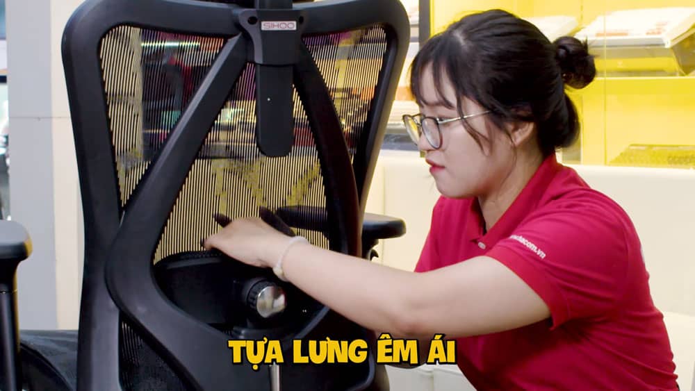 điều chỉnh tựa lưng cho ghế công thái học Sihoo M57