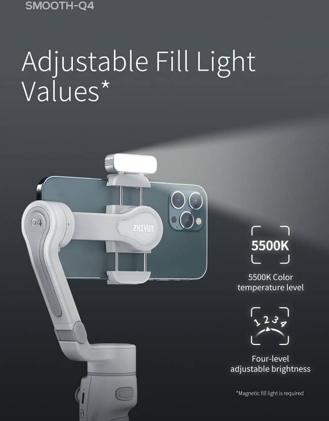Gimbal Zhiyun Smooth Q4 Combo - Tay Cầm Chống Rung Cho Điện Thoại (Hàng Chính Hãng) 12