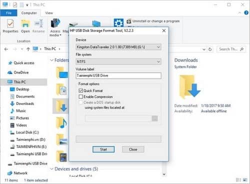 công cụ sửa USB không format được