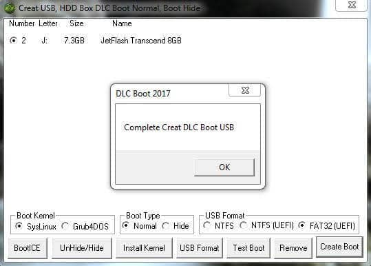 Các bước tạo USB Boot