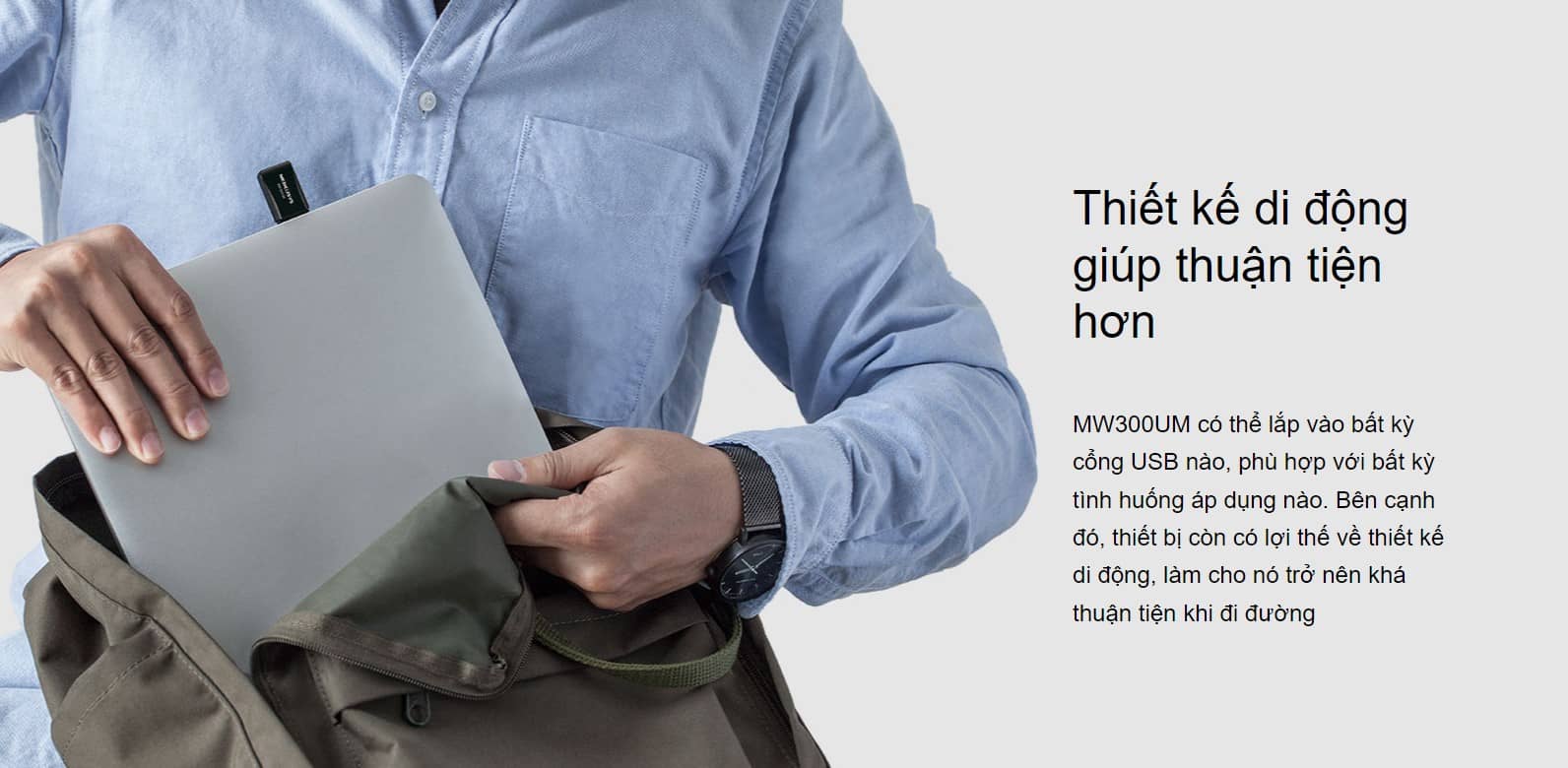 Card mạng không dây USB Mercusys MW300UM Tốc độ N300Mbps