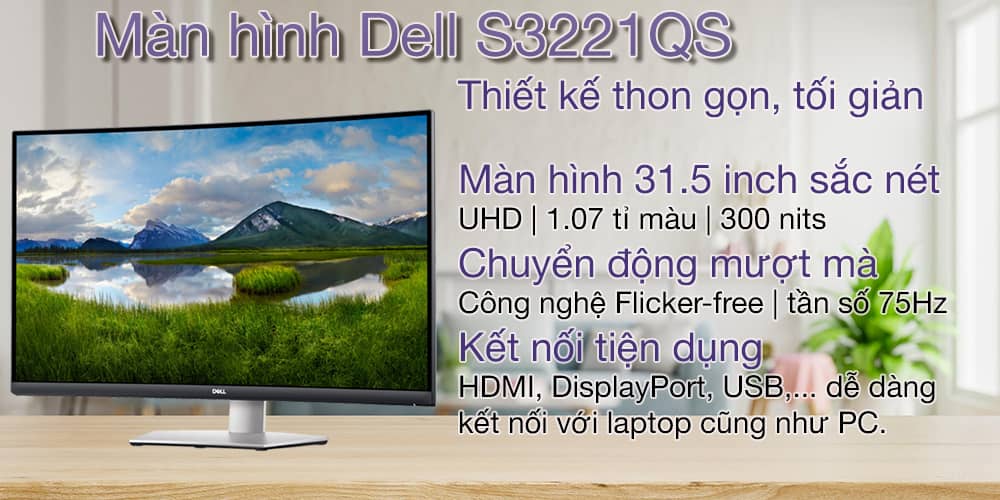 Màn hình Dell S3221QS  1