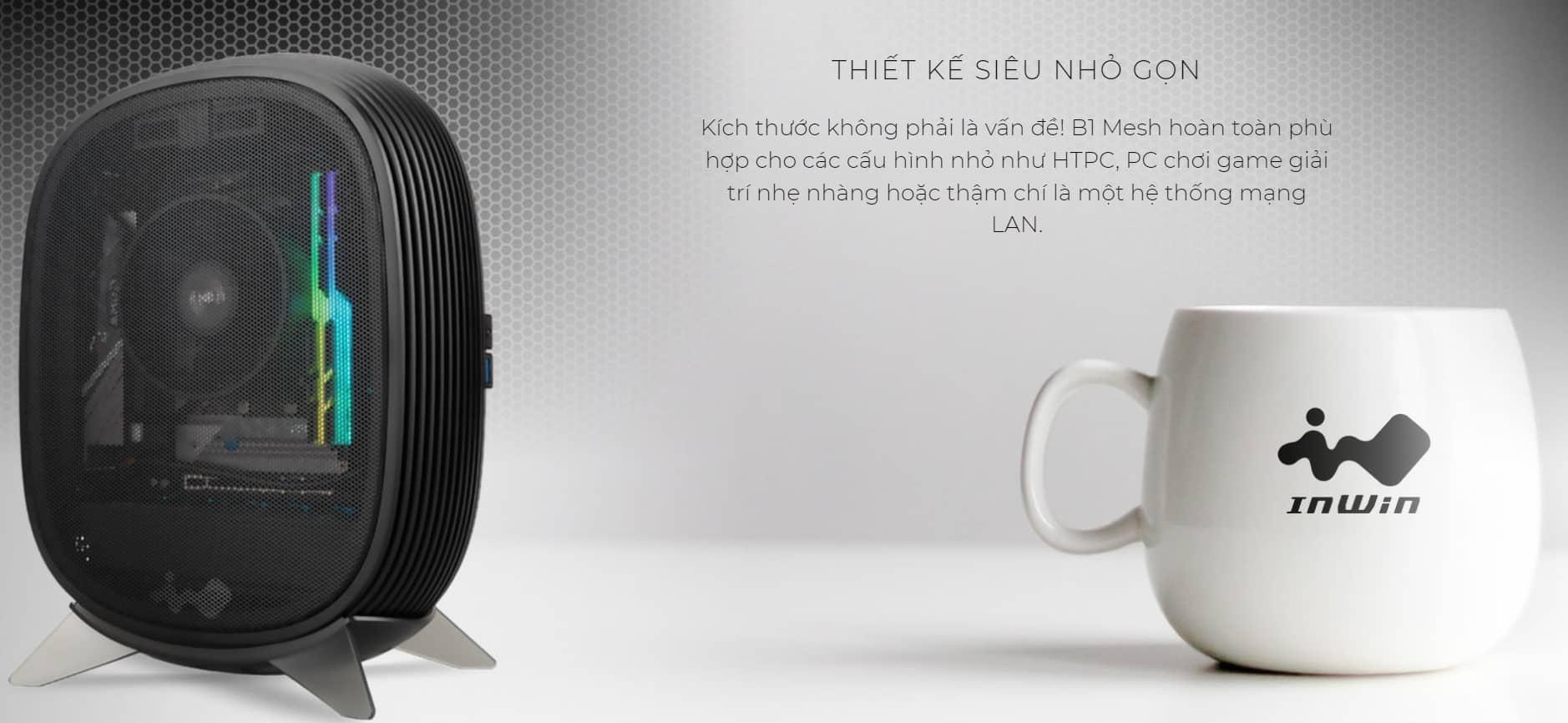 Vỏ case Inwin B1 Mesh (Mini Towerr/Màu đen)