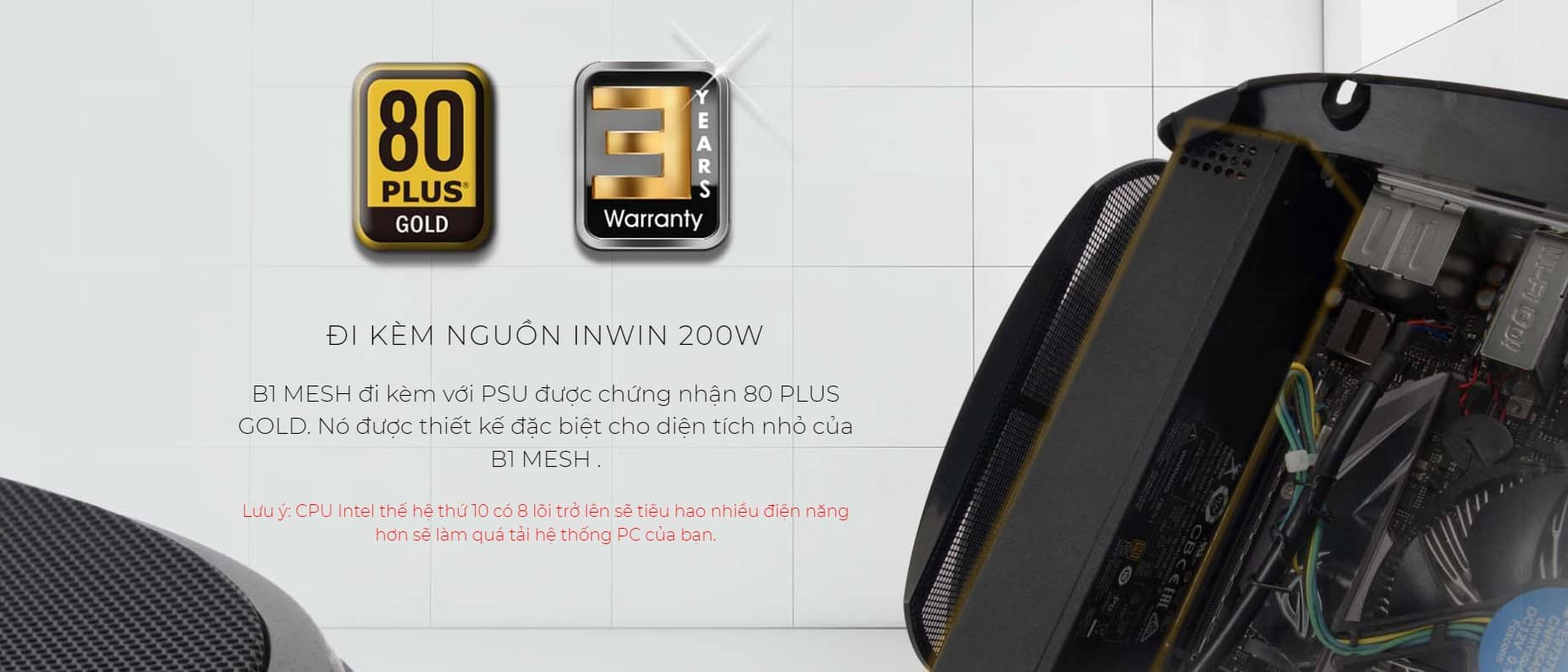 Vỏ case Inwin B1 Mesh (Mini Towerr/Màu đen)