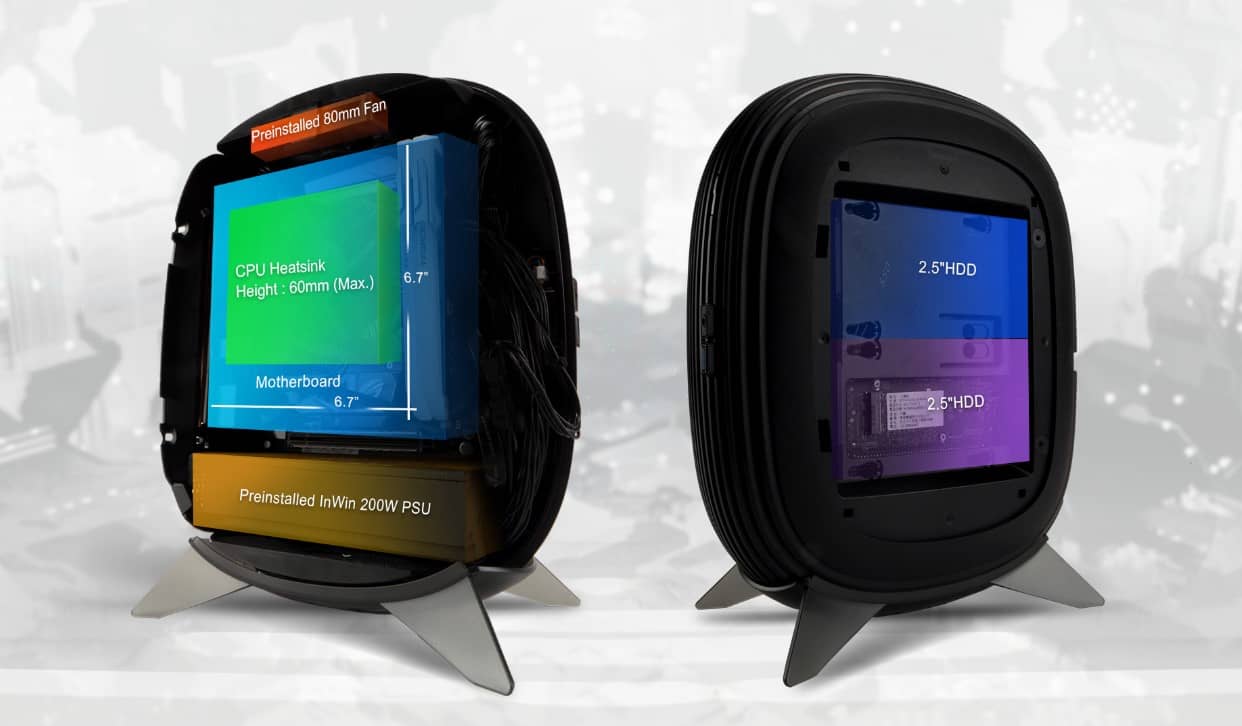 Vỏ case Inwin B1 Mesh (Mini Towerr/Màu đen)