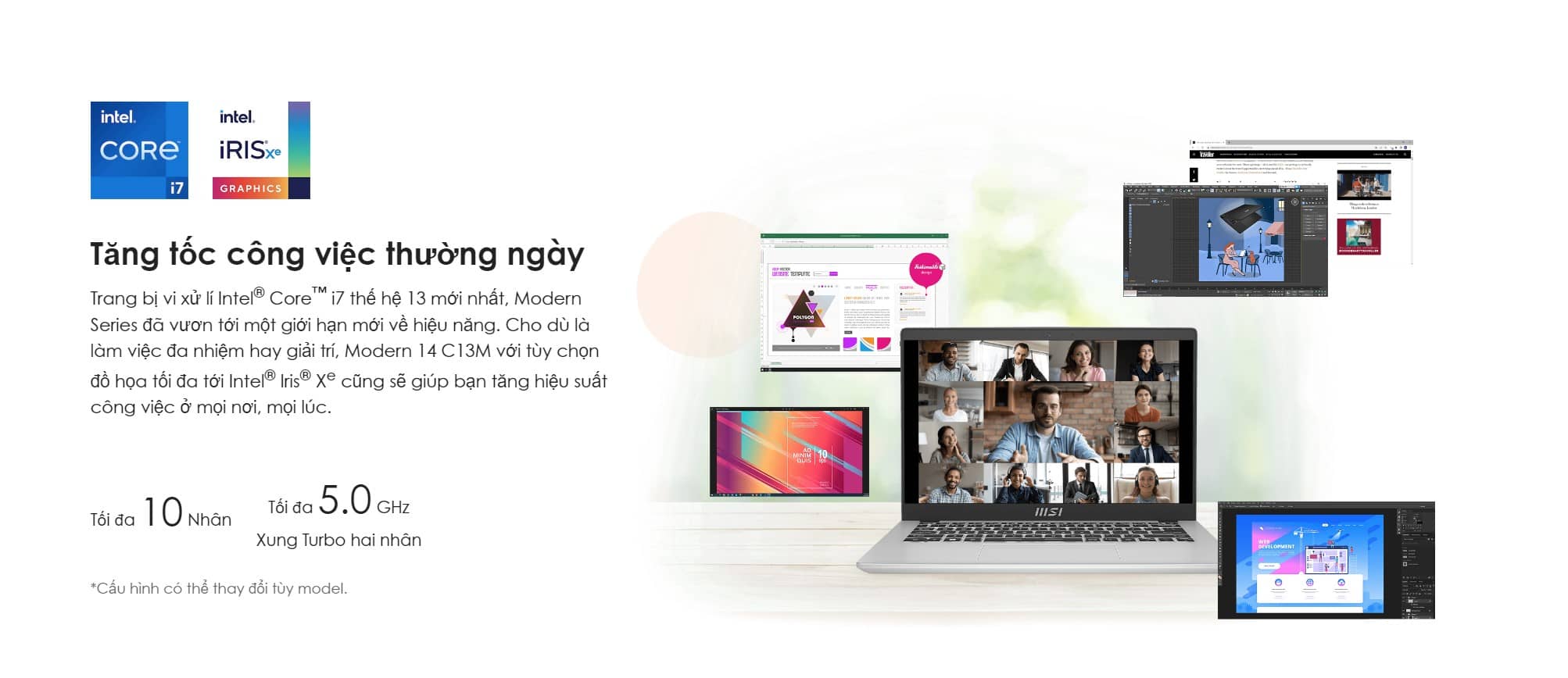 Laptop MSI Modern 14 (C13M-611VN)