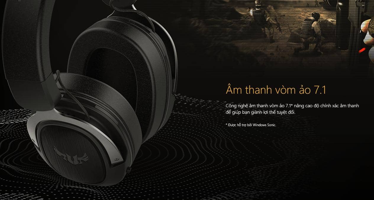 Tai nghe chơi game TUF Gaming H3 Đen Xám ảnh 4