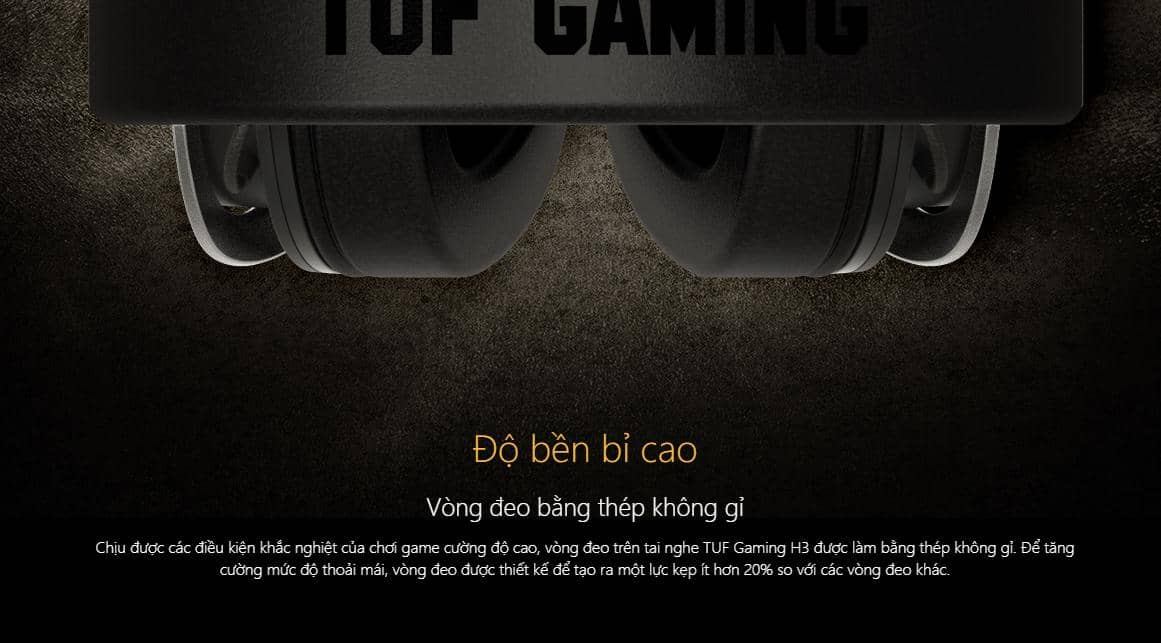 Tai nghe chơi game TUF Gaming H3 Đen Xám ảnh 7