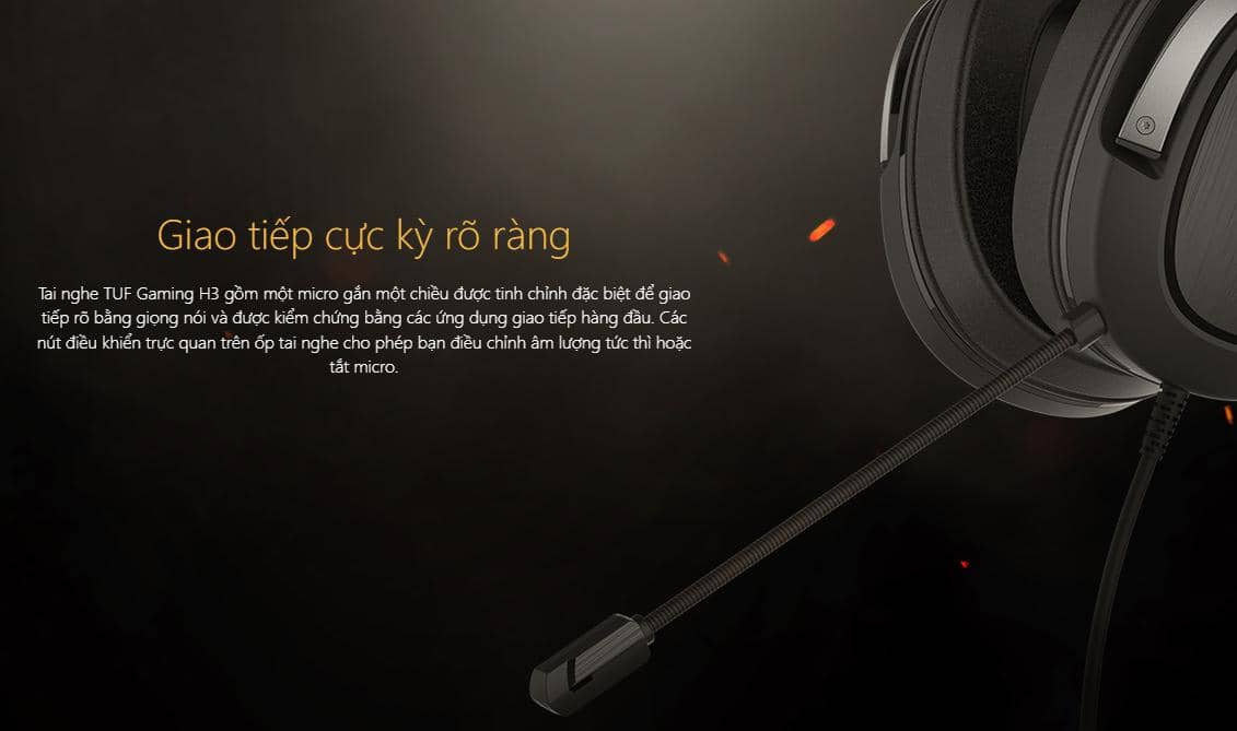 Tai nghe chơi game TUF Gaming H3 Đen Xám ảnh 8
