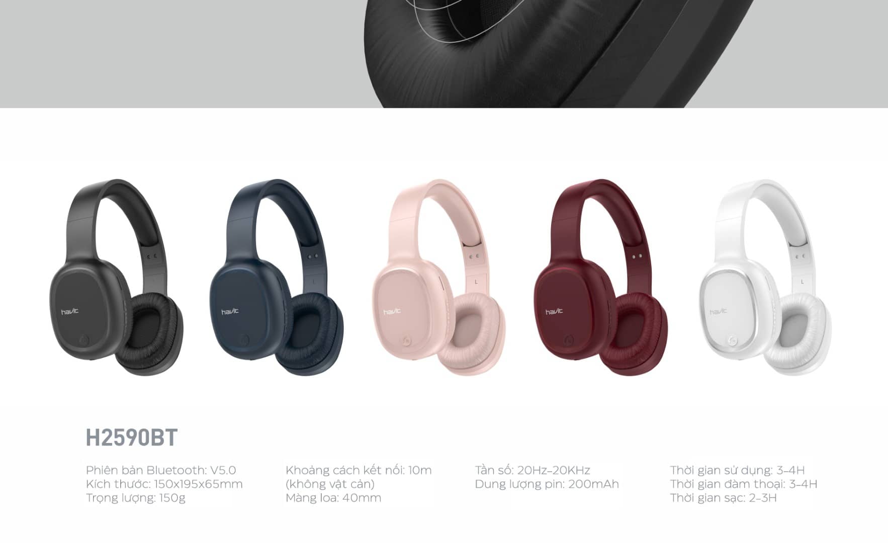 Tai nghe Bluetooth Havit H2590BT PRO