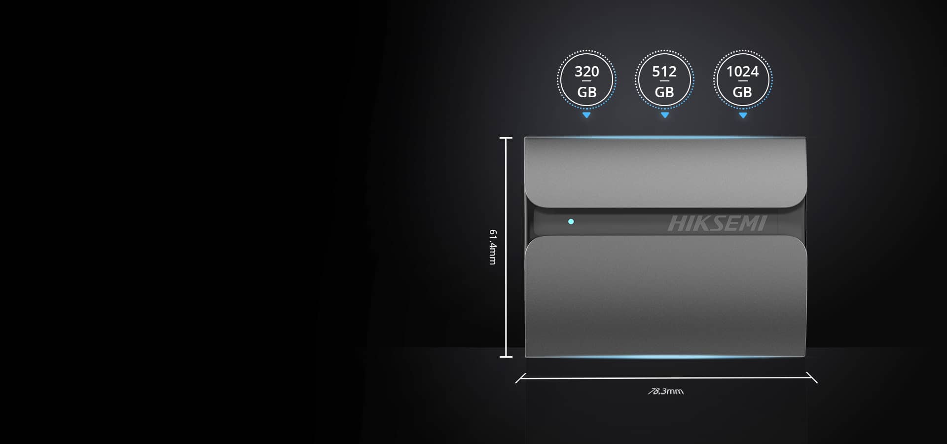 Ổ cứng di động Hiksemi Portable Shield SSD T300S 512GB Màu Xám 4