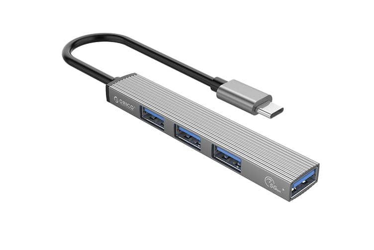 Bộ chia Type C ra 4 cổng USB 3.0 & 2.0 Orico AH-13-GY-BP-HW