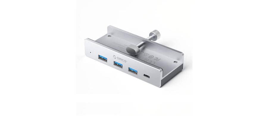 Bộ chia Type C ra 5 cổng USB 3.0 Orico MH4PC-10-SV-BP Màu Bạc 