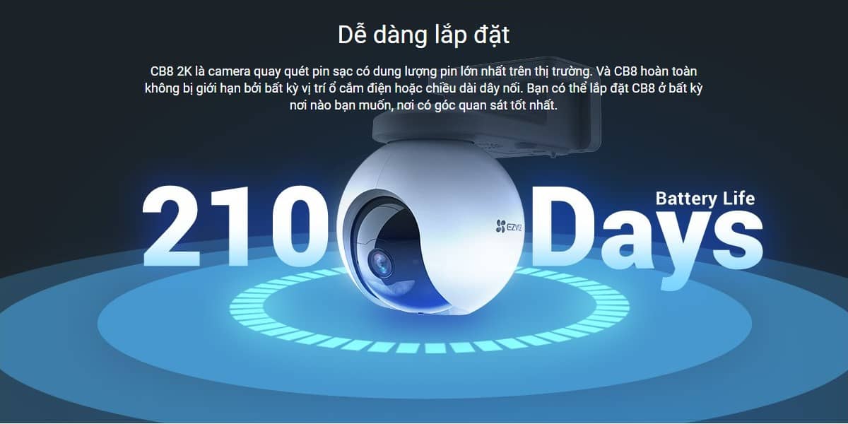 Camera EZVIZ CS-HB8 (2K/Có pin/Wifi/4M)