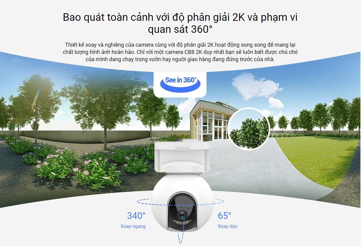 Camera EZVIZ CS-HB8 (2K/Có pin/Wifi/4M)