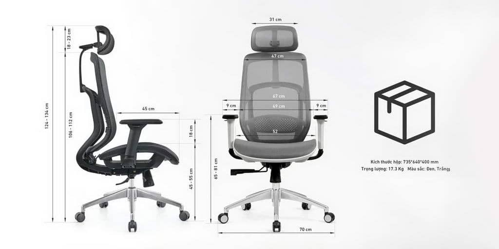 Ghế công thái học HyperWork Airy