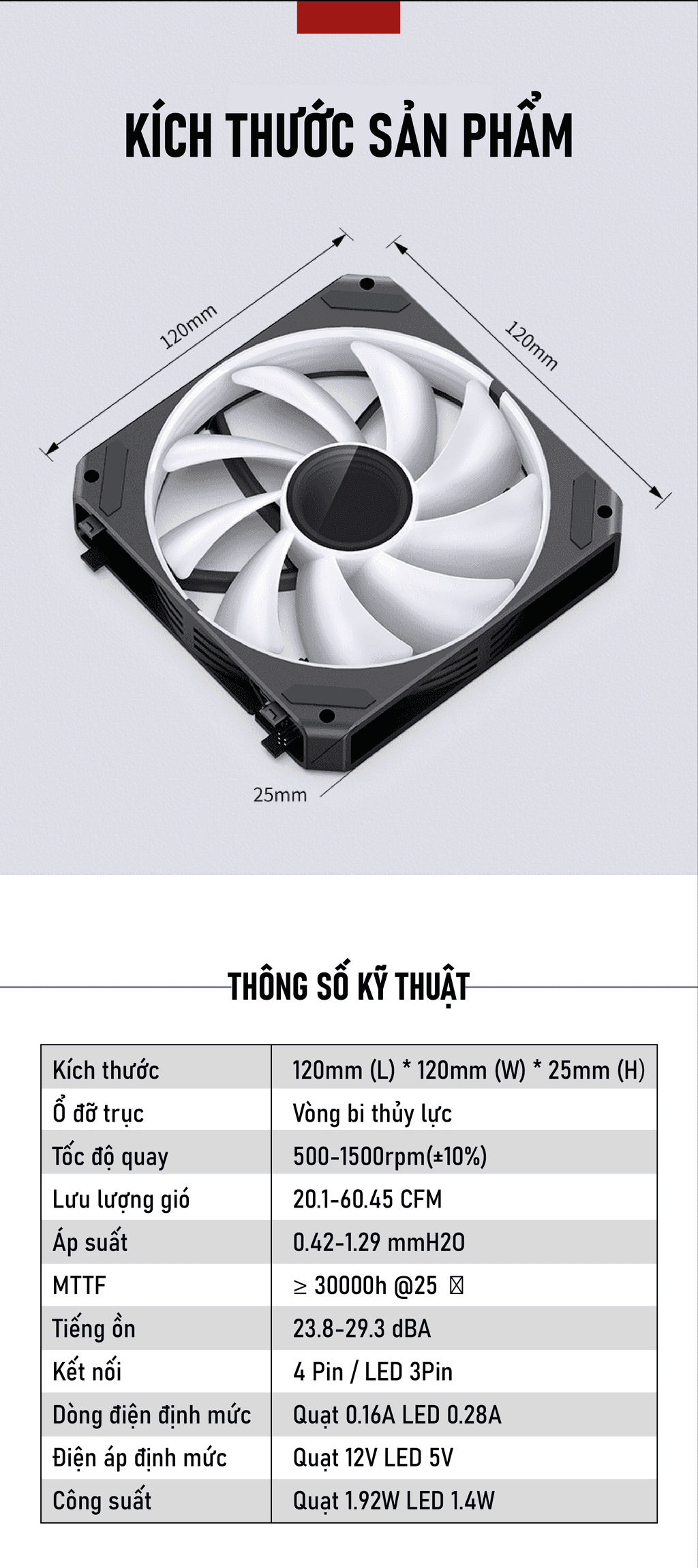 Fan Case Tản Nhiệt JONSBO ZG-120BR Black (3IN1/ FAN ĐẢO NGƯỢC/ GHÉP NỐI KHÔNG DÂY)