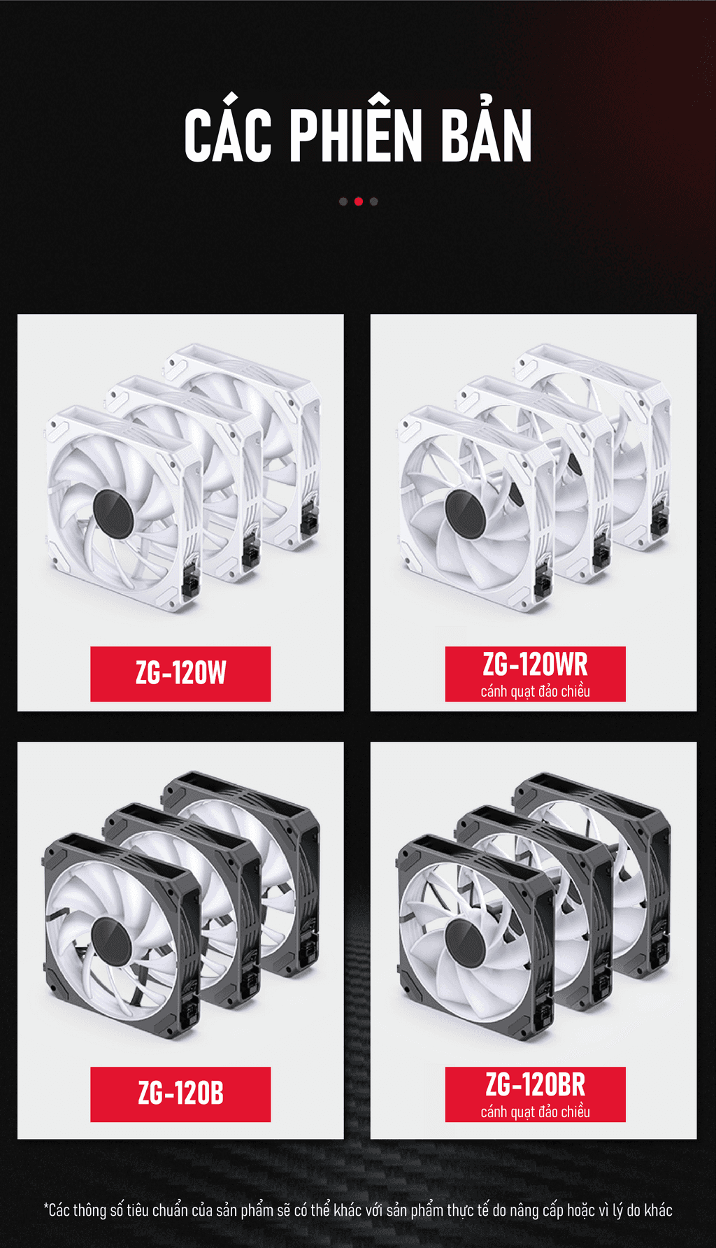 Fan Case Tản Nhiệt JONSBO ZG-120BR Black (3IN1/ FAN ĐẢO NGƯỢC/ GHÉP NỐI KHÔNG DÂY)