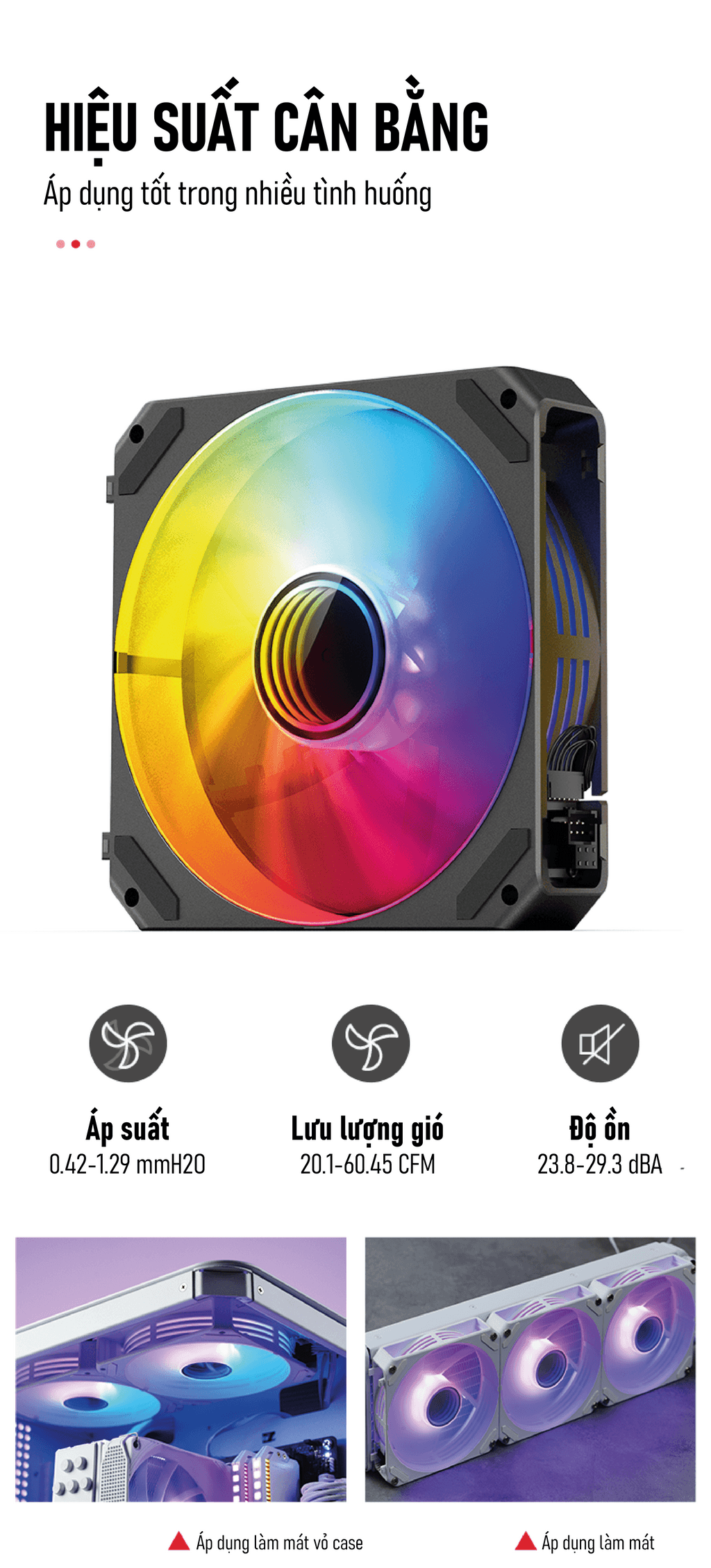 Fan Case Tản Nhiệt JONSBO ZG-120BR Black (3IN1/ FAN ĐẢO NGƯỢC/ GHÉP NỐI KHÔNG DÂY)