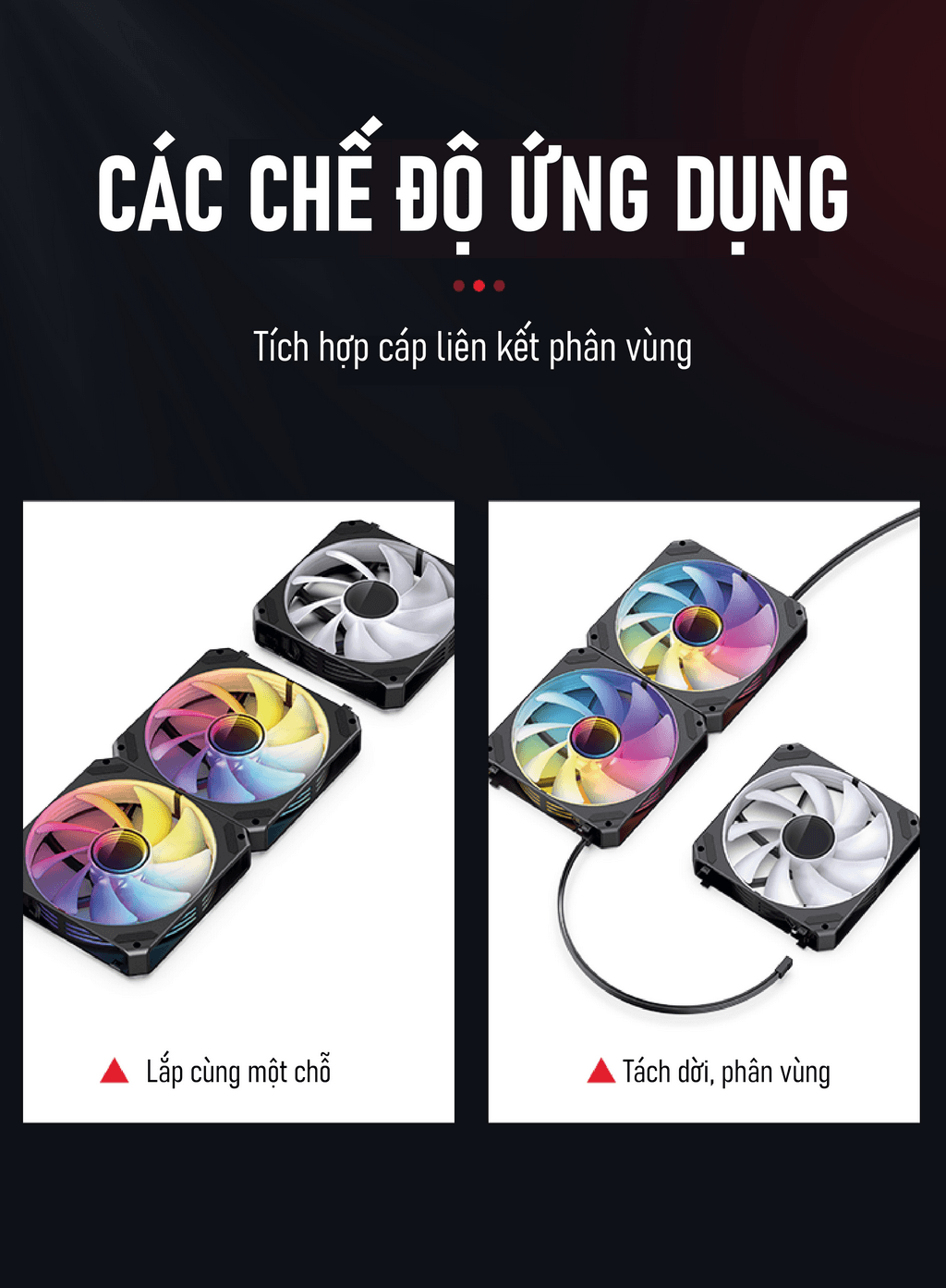 Fan Case Tản Nhiệt JONSBO ZG-120BR Black (3IN1/ FAN ĐẢO NGƯỢC/ GHÉP NỐI KHÔNG DÂY)