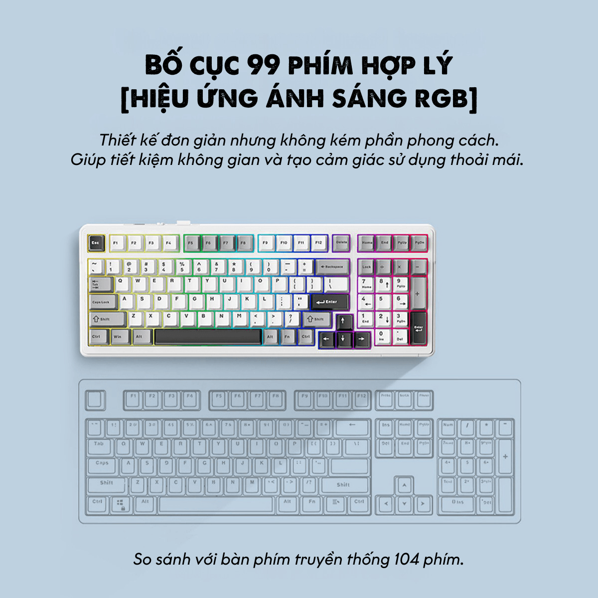 Bàn phím cơ gaming AULA F99 6