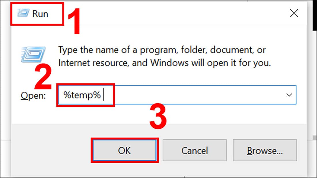 Xóa các tệp tạm thời