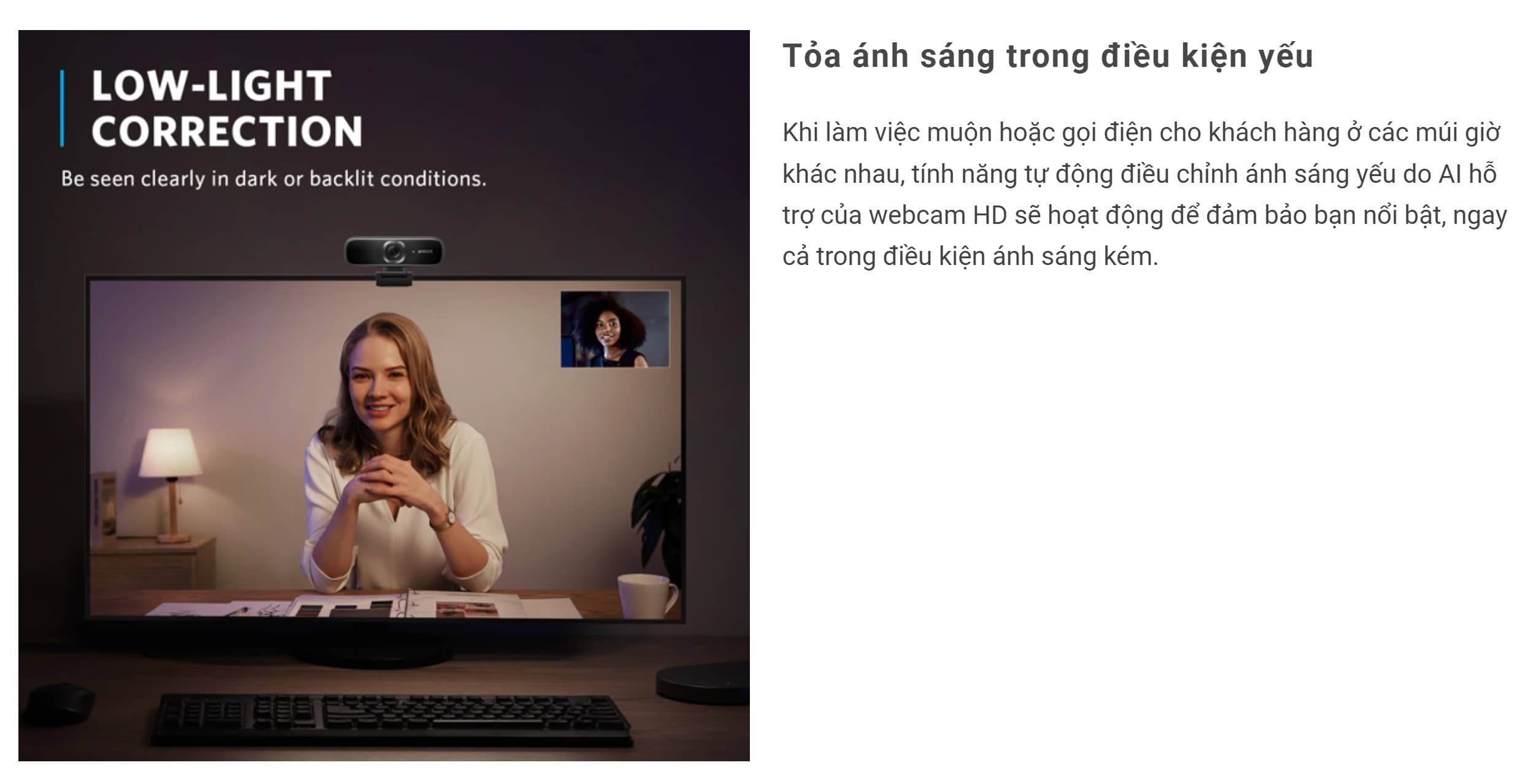 Webcam Anker PowerConf C302 - A3362 - Màu đen