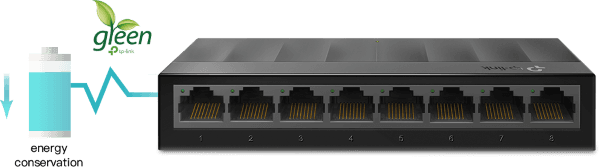 Switch TP-Link LS1008G thân thiện với môi trường