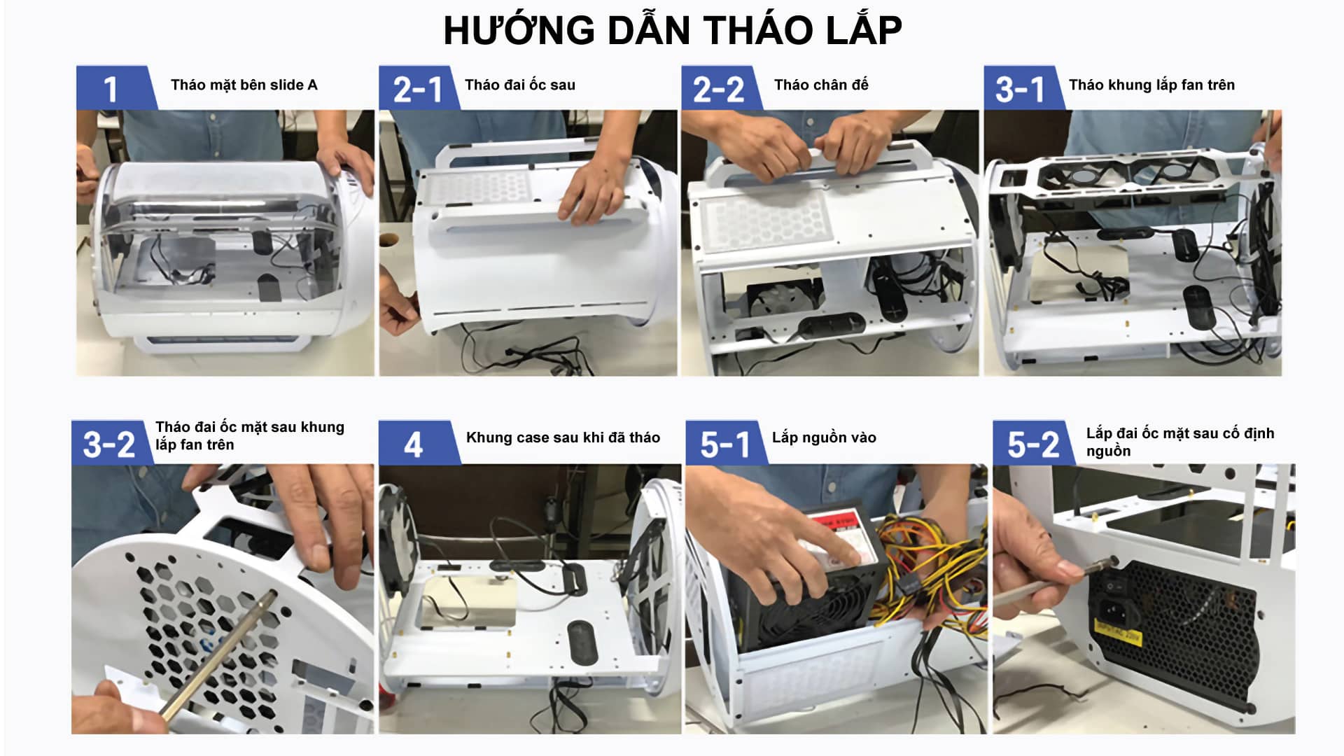 Vỏ Case VSP E-ROG ES6 White (Mid Tower / Màu Trắng)