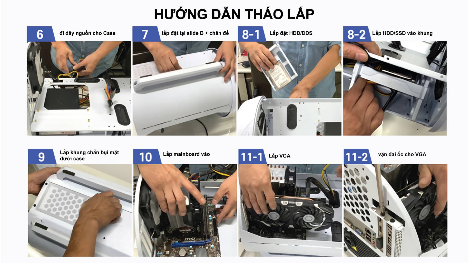 Vỏ Case VSP E-ROG ES6 White (Mid Tower / Màu Trắng)