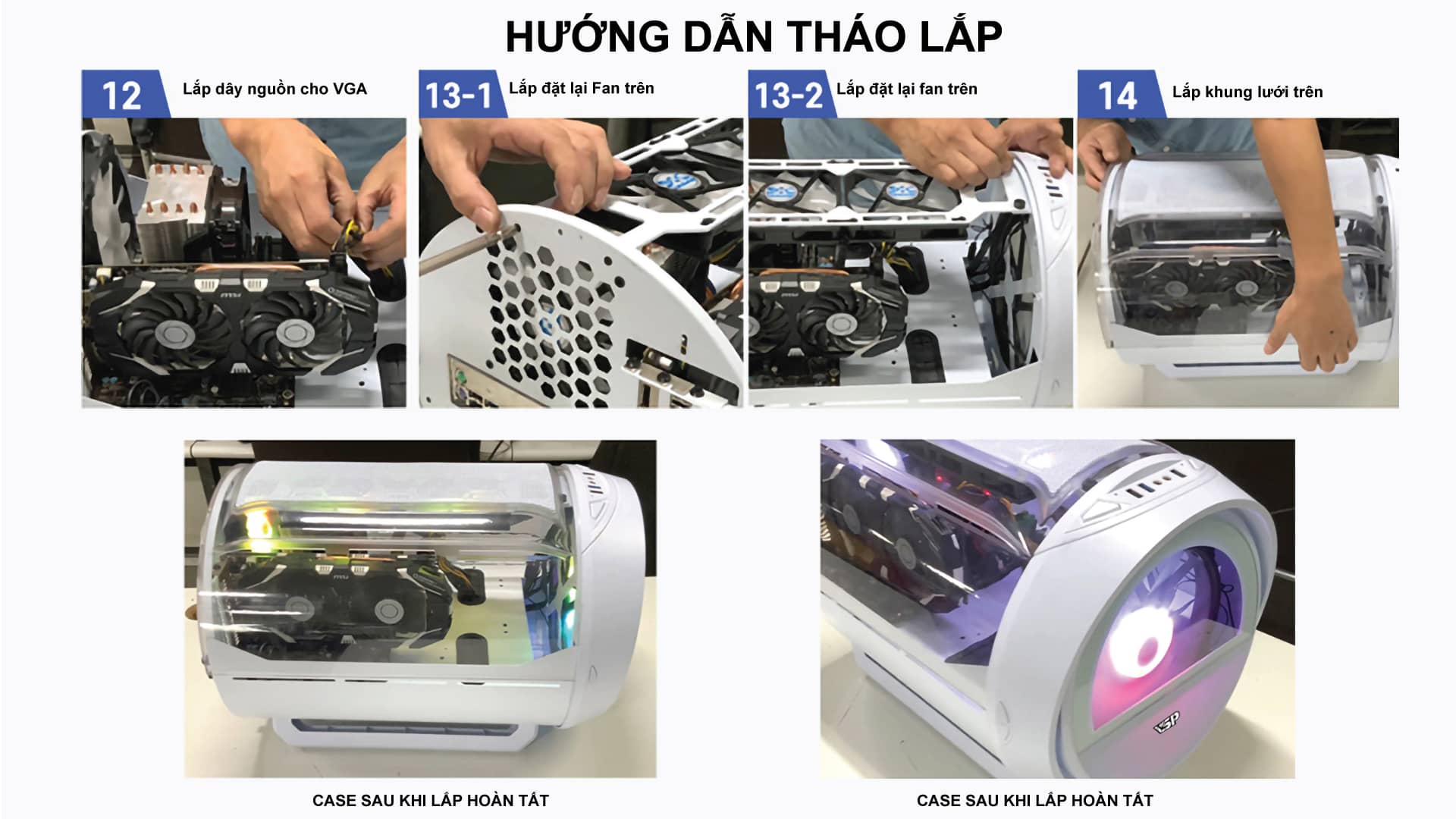 Vỏ Case VSP E-ROG ES6 White (Mid Tower / Màu Trắng)