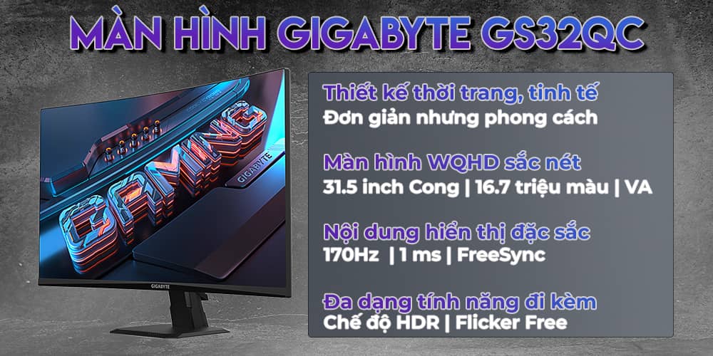 Màn hình Gaming Gigabyte GS32QC