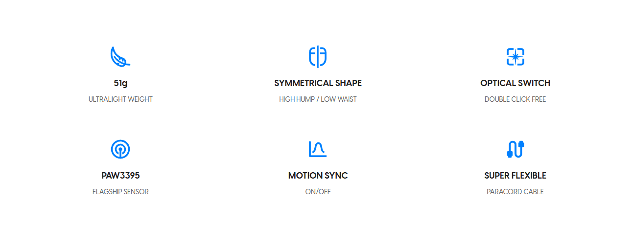 Chuột có dây Pulsar X2 Wired Medium White 2