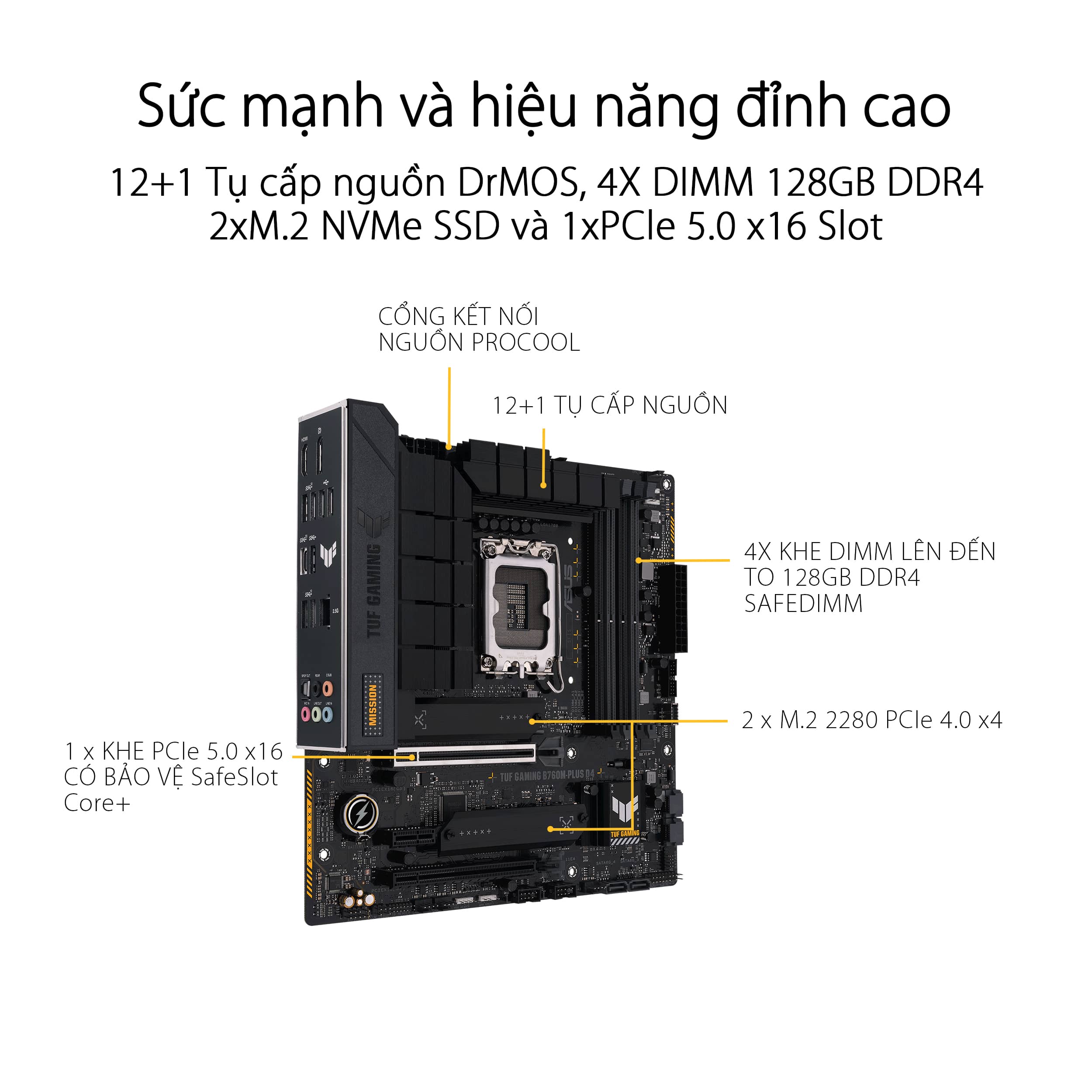 Mainboard ASUS TUF GAMING B760M-PLUS D4 