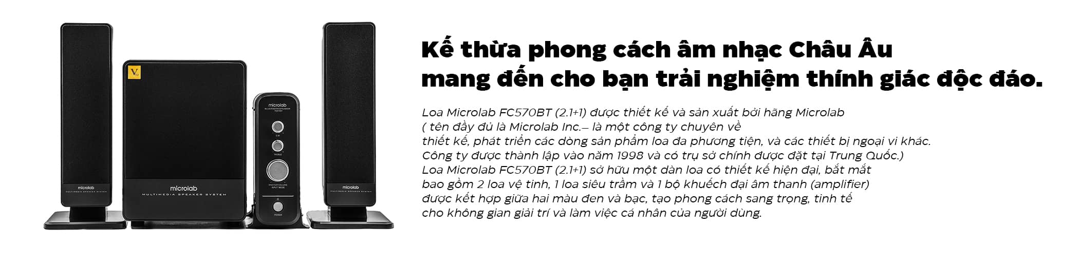 Loa vi tính Microlab FC570BT - 2.1 - Màu đen