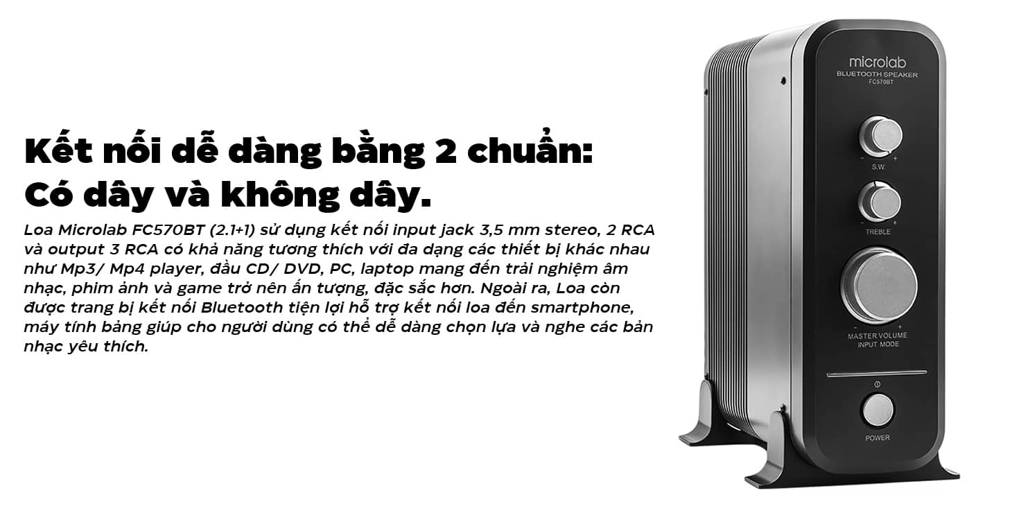 Loa vi tính Microlab FC570BT - 2.1 - Màu đen