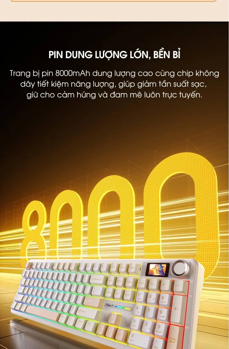 Bàn phím cơ gaming AULA F108 Pro 16