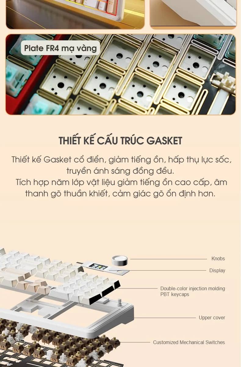 Bàn phím cơ gaming AULA F108 Pro 3