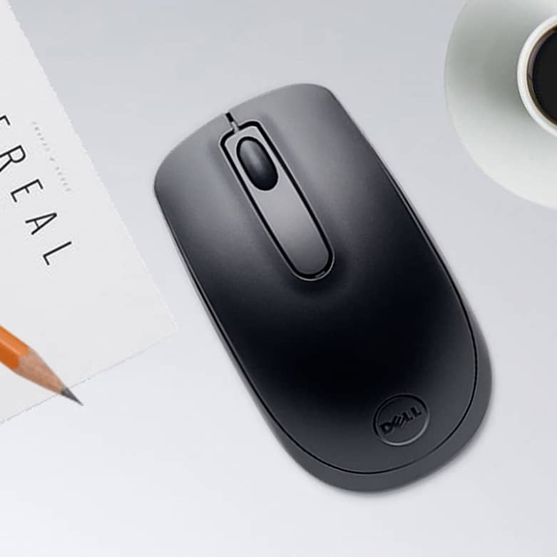 Chuột không dây Dell WM118 đen mang lại cảm giác mượt mà, độ nhạy cao