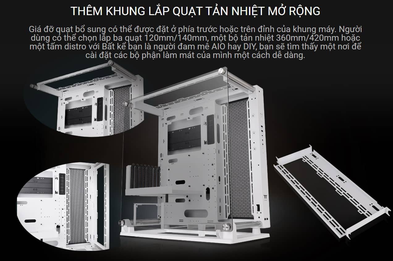 Case Thermaltake Core P3 TG Pro Snow ( Mid Tower/ Màu Trắng )